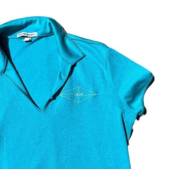 PORT AUTHORITY Woman’s Blue Collard Shirt Size Large - Picture 3 of 4